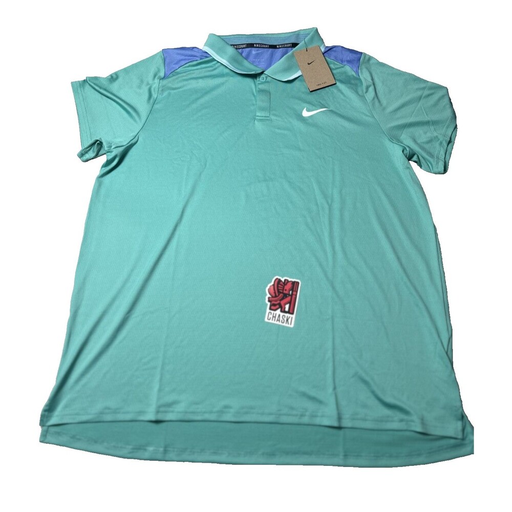 Nike Tennis Polo Shirt Dri-FIT Nike Court Advantage Blue Men's XL FD5314-300